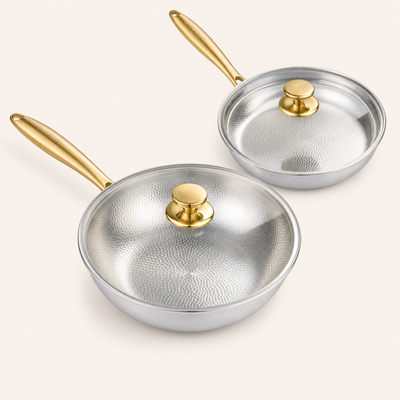 Poêle essentielle en titane Pro + Wok en titane Pro
