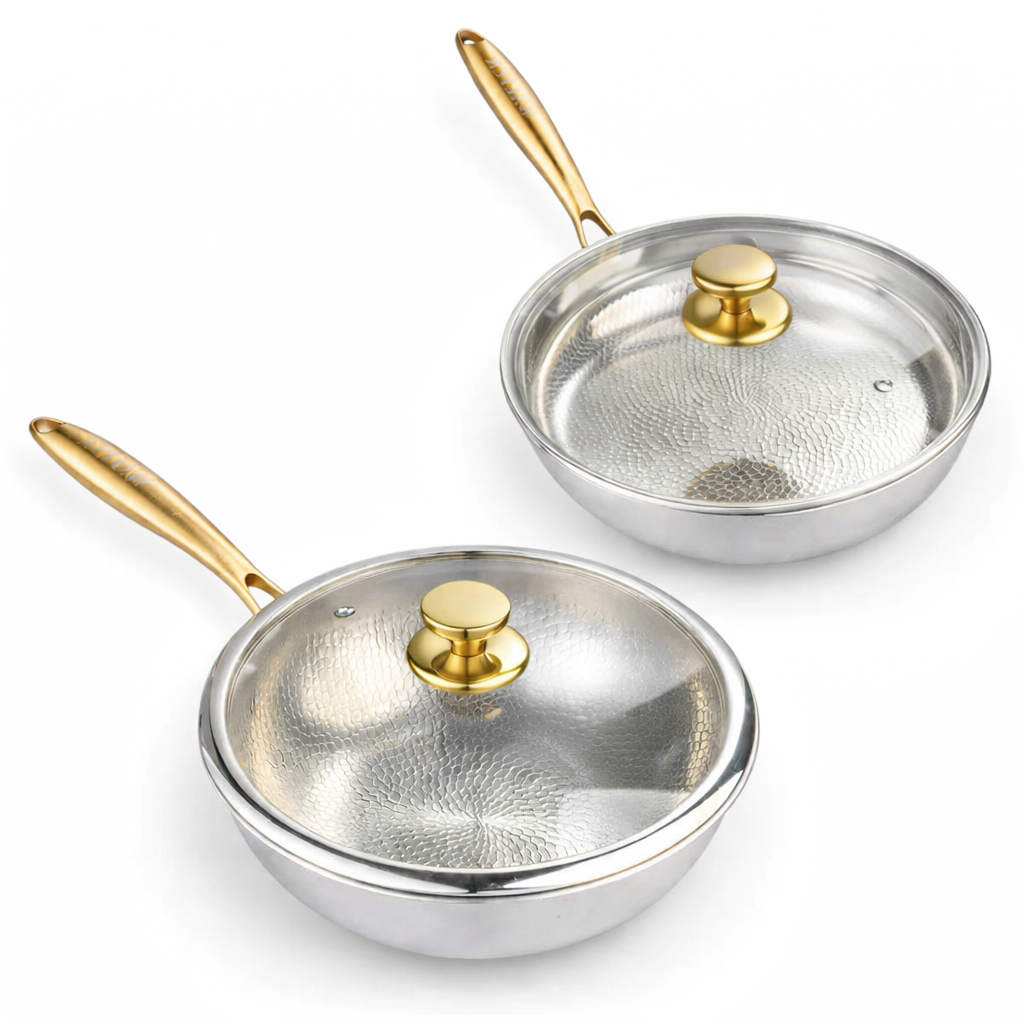 Poêle essentiel en titane Pro + Wok en titane Pro