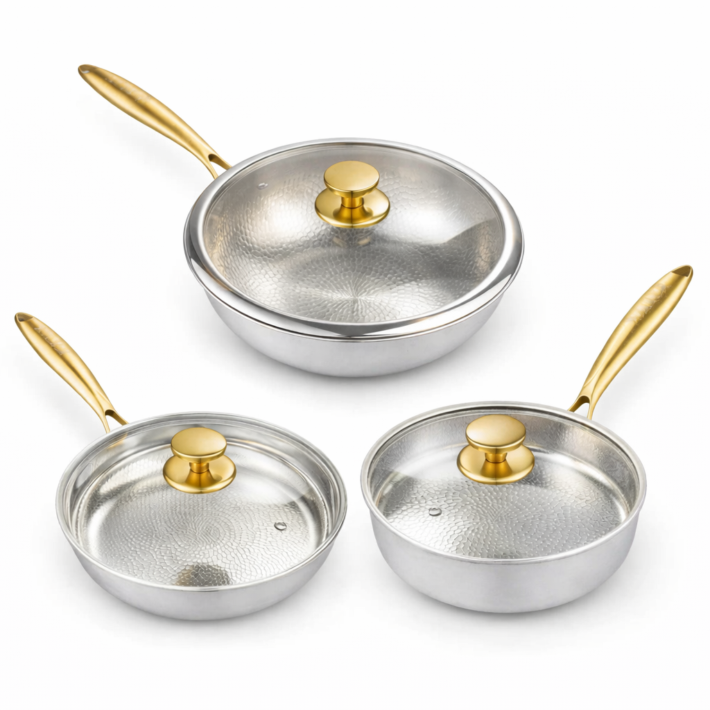Set essentiel de poêles en titane