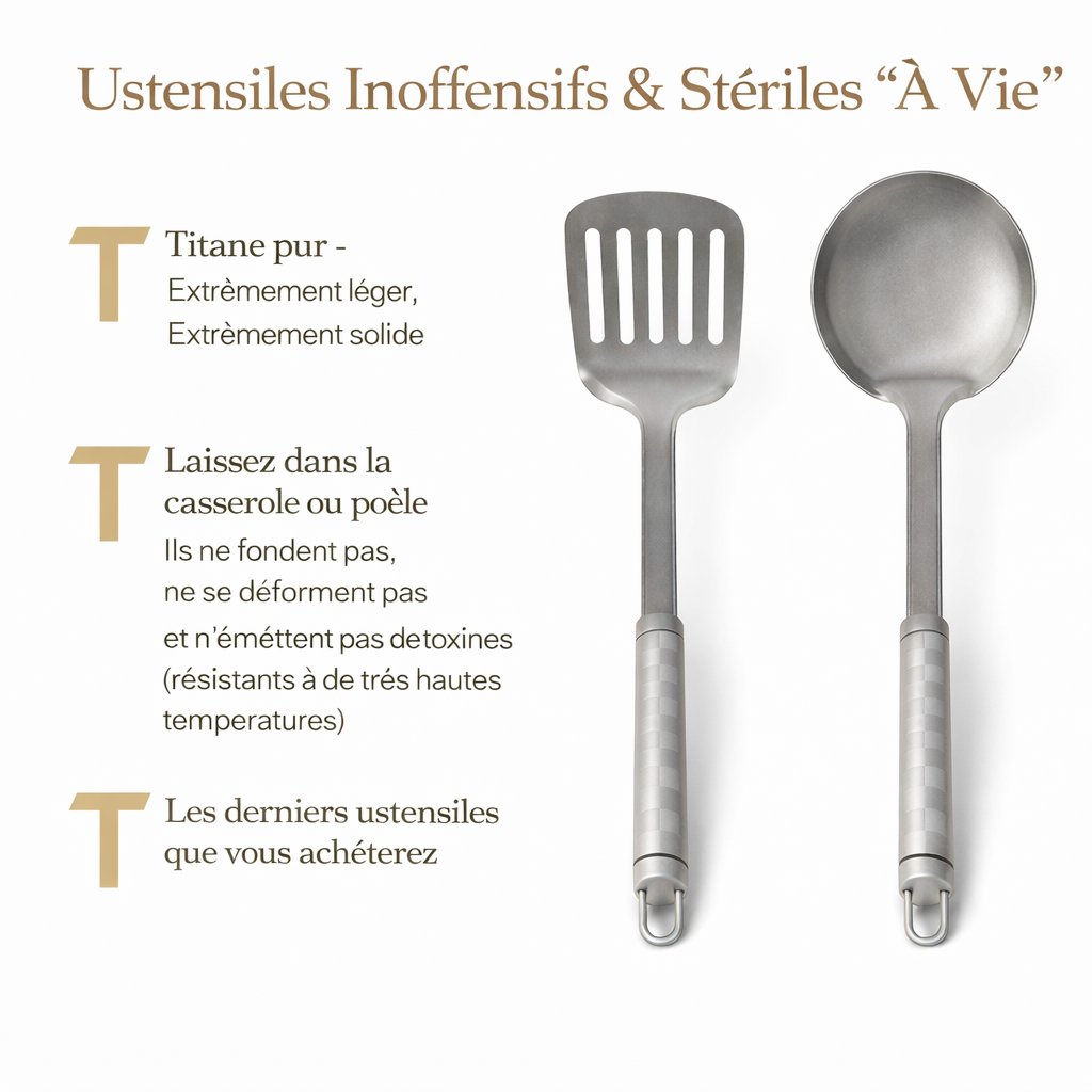 Coffret Duo Quotidien de Poêles en Titane Pur (6 pièces)