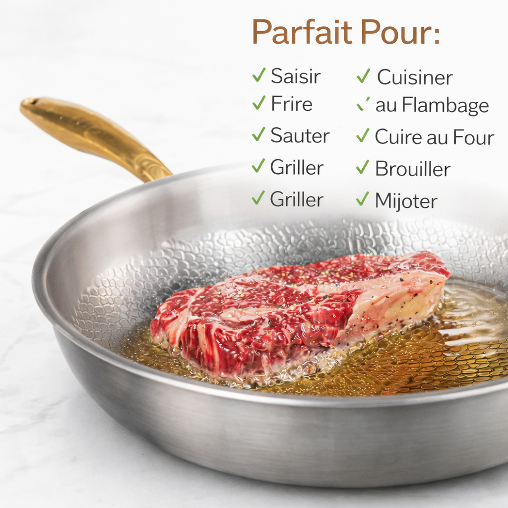 Coffret Duo Quotidien de Poêles en Titane Pur (6 pièces)