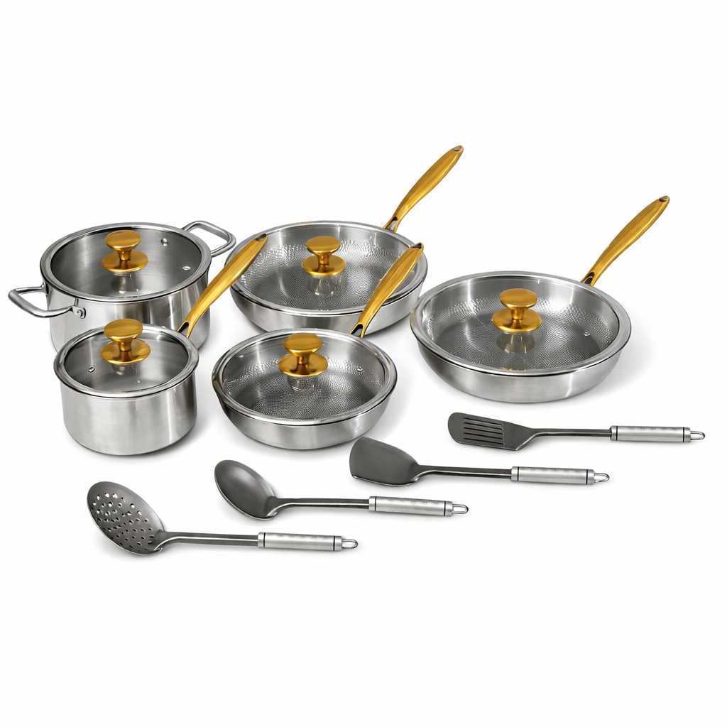 Batterie de cuisine complète Signature en titane (14 pièces)
