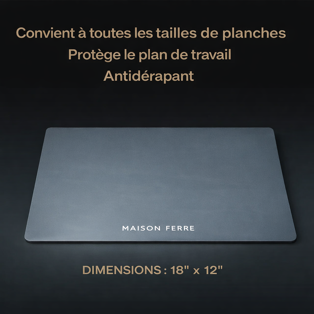 Tapis Antidérapant Maison Ferre® pour Planche à Découper (Silicone Premium)