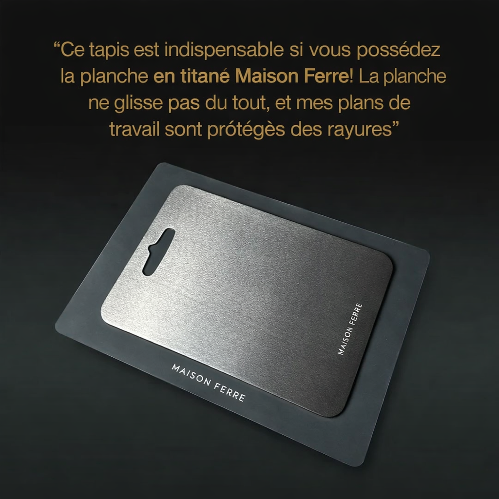 Tapis Antidérapant Maison Ferre® pour Planche à Découper (Silicone Premium)