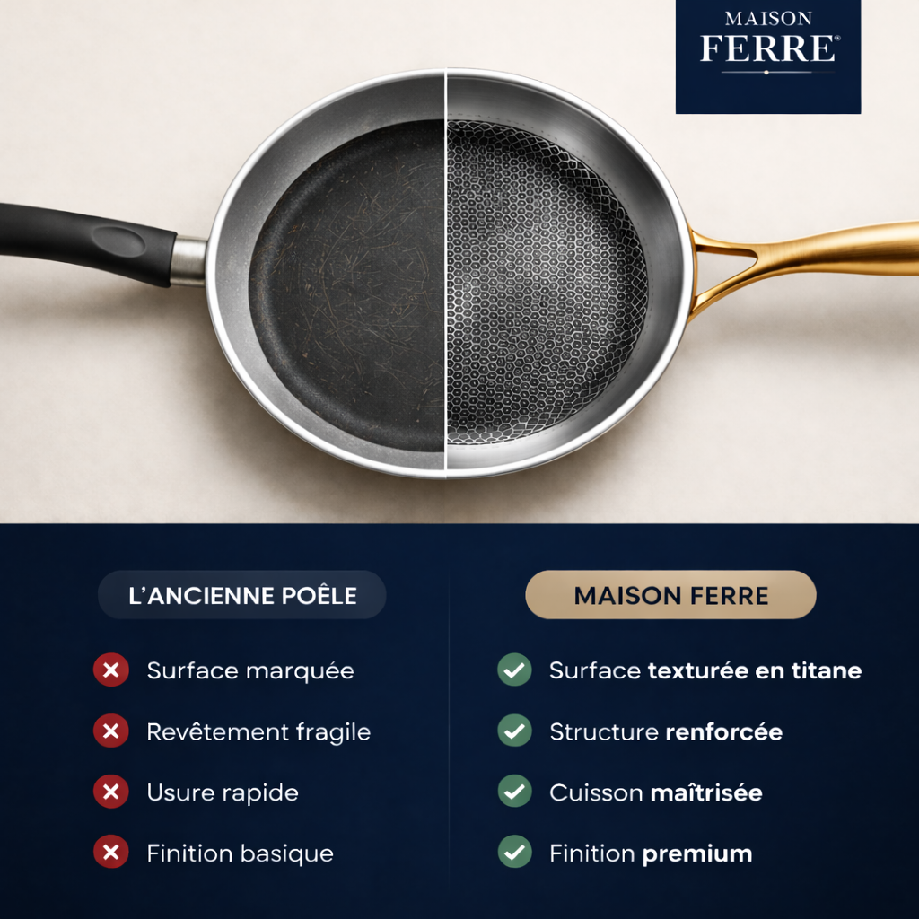 Poêle en Titane Structuré
