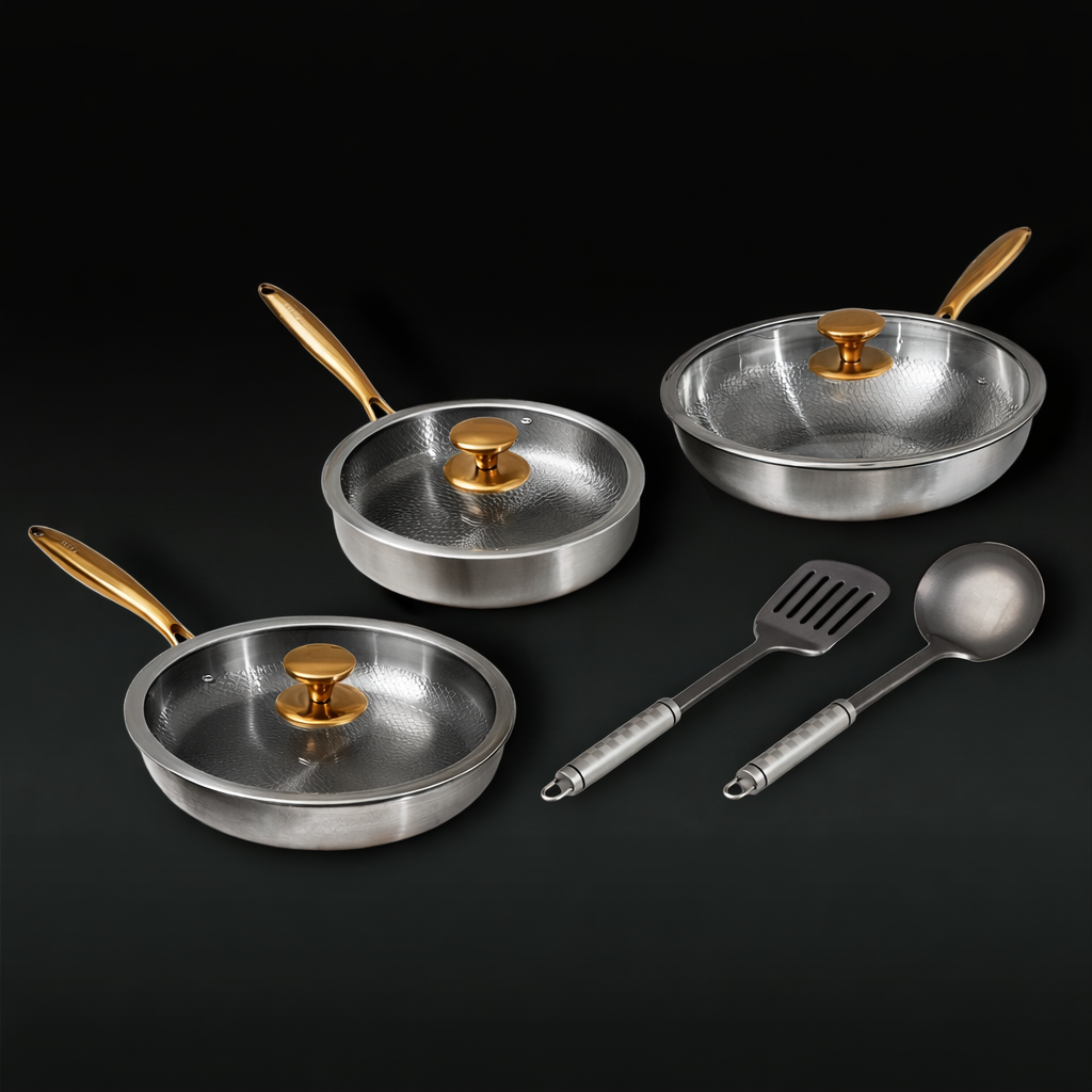 Set Complet Signature en Titane Pur (8 Pièces)