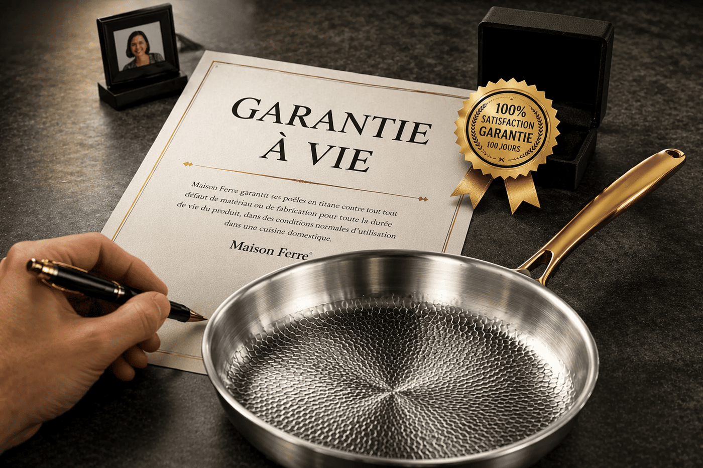 Lebenslange Garantie — denn eine Bratpfanne, die für die Ewigkeit gebaut ist, verdient ein felsenfestes Versprechen