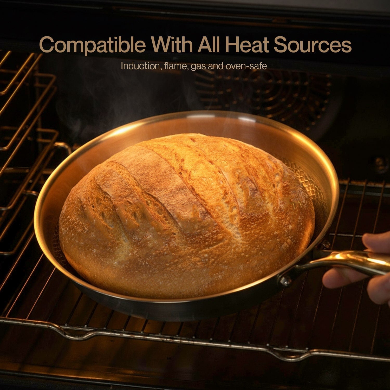 Batterie de cuisine classique complète en titane (14 pièces) 