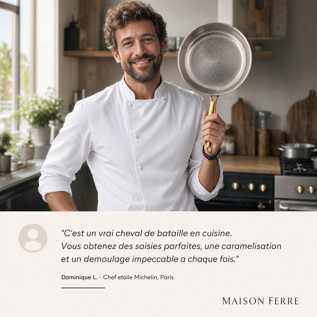Maison Ferre® – batterie de cuisine en titane pur, sans PFAS