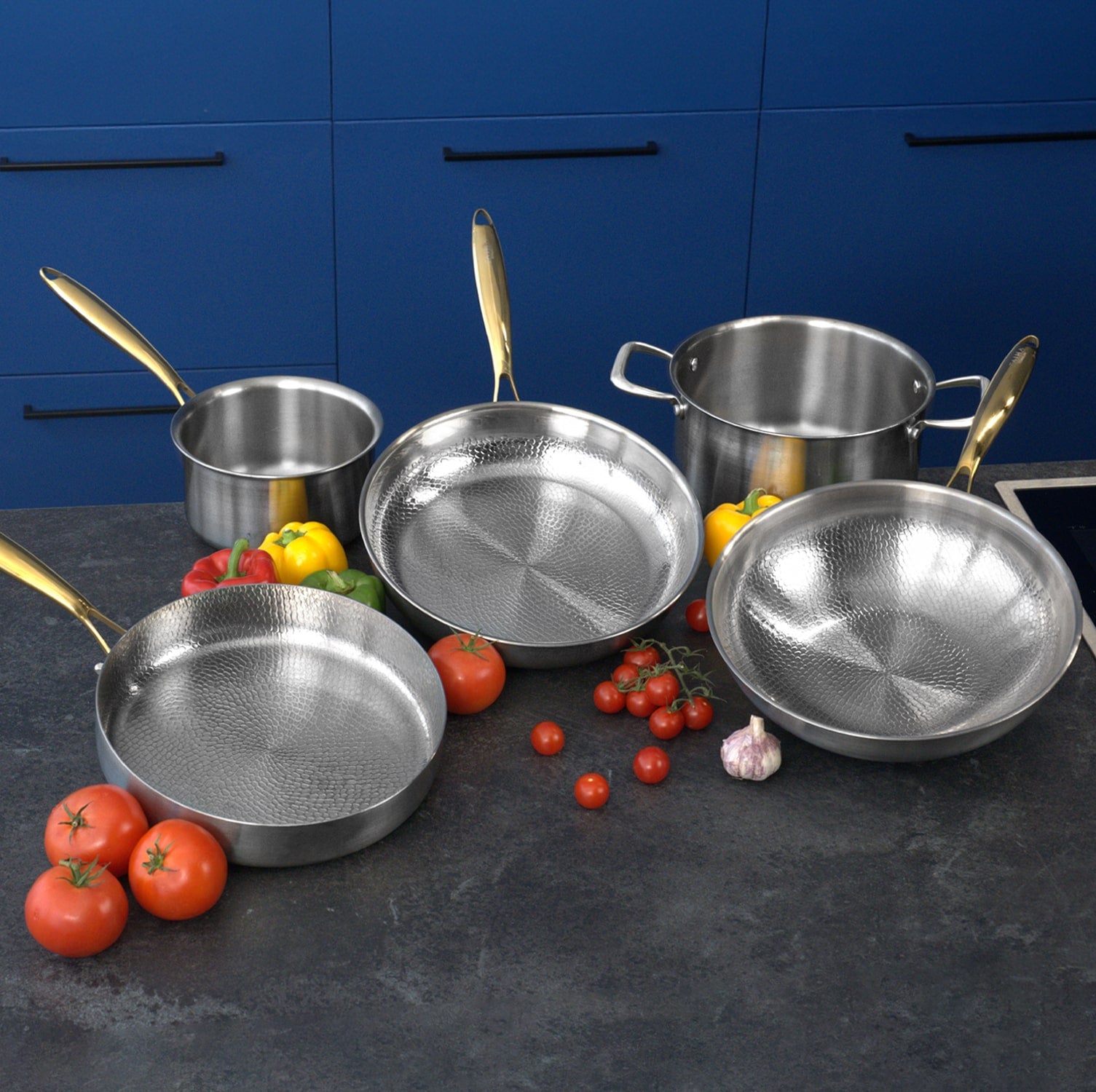 Batterie de cuisine complète Signature en titane (14 pièces)